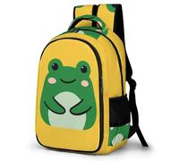 WECECE Mochila Escolar Niño Adolescente Frog, Mochila para Niños Niña con Animal Bonito 8 a 12 Años, Mochilas Escolares Grande Ligera