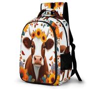 WECECE Mochila Escolar Niño Adolescente, Mochila Highland Gatotle Colegio Gran Capacidad para Juveniles Chico 10 a 16 Años con Bull Design, Mochilas Niña