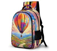 WECECE Mochila Escolar Niño Adolescente, Mochila Hot Air Balloons Colegio Gran Capacidad para Juveniles Chico 10 a 16 Años con Landscapes, Mochilas Niña