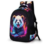WECECE Mochila Escolar Niño Adolescente, Mochila Kawaii Panda Colegio Gran Capacidad para Juveniles Chico 10 a 16 Años con Animal Panda, Mochilas Niña