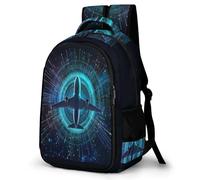 WECECE Mochila Escolar Niño Aeroplane Design, Mochilas Escolar 2º-5º Curso para Niña Colegio y Viajes, Mochila para Adolescente con Aeroplane
