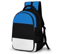 WECECE Mochila Escolar Niño Estonian Flag Motif Transpirable, Mochilas con Flags Colegio para Clases 1 a 6, Mochila Ligera para Colegio y Viajes