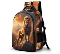 WECECE Mochila Escolar Niño Mochilas Lion Primaria para Niños 8-12 Años Mochila Colegio Chicos Animal Lion Ligera Gran Capacidad - Vuelta Al Cole O Navidad