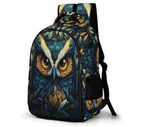 WECECE Mochila Escolar Niño Mochilas Owl Pattern Primaria para Niños 8-12 Años Mochila Colegio Chicos Bird Motif Ligera Gran Capacidad - Vuelta Al Cole O Navidad