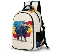WECECE Mochila Escolar Niño Spanish Fighting Bull, Mochilas Escolar 2º-5º Curso para Niña Colegio y Viajes, Mochila para Adolescente con Gatotle
