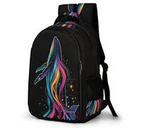 WECECE Mochila Escolar Niño Whale, Mochilas Escolar 2º-5º Curso para Niña Colegio y Viajes, Mochila para Adolescente con Marine Animal