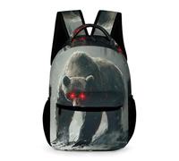 WECECE Mochila Escolar Oso Motivo Niño Niña 11 Años Mochila Animal Oso Curso 6 Estudiantes Bolsa Escolar Ligera 43x32x15 cm para Primaria Regalo Colegio Libros y Cuadernos