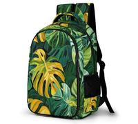 WECECE Mochila Escolar Palmera Hoja Niño Primaria Mochila Infantil Palmera Fronda Chica 6-10 Años Mochilas Escolares Gran Capacidad, Backpack Escuela Senderismo y Actividades