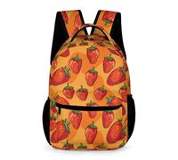 WECECE Mochila Escolar Para Niñas Y Niños Fresa Mochila Impermeable, Impresión de Frutas Mochilas De Día Para La Escuela, Los Viajes