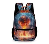 WECECE Mochila Escolar Para Niñas Y Niños Hielo y Fuego Baloncesto Mochila Impermeable, Baloncesto Mochilas De Día Para La Escuela, Los Viajes