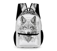 WECECE Mochila Escolar Para Niñas Y Niños Lobo Mochila Impermeable, Animal Lobo Mochilas De Día Para La Escuela, Los Viajes