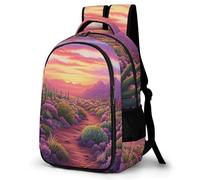 WECECE Mochila Escolar Patrón de Cactus Niño Primaria Mochila Infantil Plantas Cactus Niña 6-10 Años Mochilas Escolares Ligeras Duraderas, Daypack Colegio Paseo y Excursión