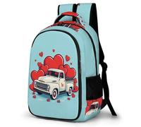 WECECE Mochila Escolar Patrón de Coche Adolescente para Chicos Chicas, Mochila Casual 5º a 9º Grado con Corazón Cars, School Bas para Escuela Outdoor Viaje