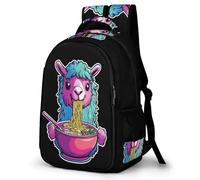 WECECE Mochila Escolar Patrón de Llama Niña 8-12 Años Mochila de Animal Alpaca Escolares Primaria Daypack Impermeable Cómoda Duradera Senderismo Viaje Uso Diario Regalo Diario