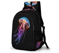 WECECE Mochila Escolar Patrón de Medusa Niño Primaria Mochila Infantil Marino Vida Chica 6-10 Años Mochilas Escolares Gran Capacidad, Backpack Escuela Senderismo y Actividades