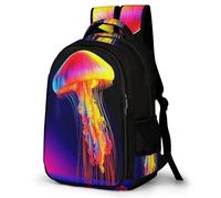 WECECE Mochila Escolar Patrón de Medusa Niño Primaria Mochila Infantil Marino Vida Chica 6-10 Años Mochilas Escolares Gran Capacidad, Backpack Escuela Senderismo y Actividades
