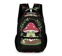 WECECE Mochila Escolar Patrón de Rana Curso 1-4 Chicos Mochila Colegio Pequeño Animal 2-5 Curso Chicas 10 Años Bolsa Escolar Ligera Resistente Libros Objetos Pequeños Regalo Cumpleaños