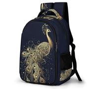 WECECE Mochila Escolar Pavo Real Escolares 8-12 Años Mochila de Tema de Animal Chico Primaria Daypack Impermeable Ligera Resistente Senderismo Viaje Uso Diario Regalo Diario