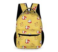 WECECE Mochila Escolar Pequeño Amarillo Pato Niña 6-12 Años Mochila Primaria Bonito Animal Niño 6 Curso School Bag Correas Ajustables Libros Objetos Pequeños Paseo Viaje Colegio