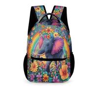 WECECE Mochila Escolar Pequeño Elefante Chicos Chicas 7-10 Años Mochila Animal Tema Curso 2-5 Estudiantes Bolsa Escolar Impermeable 43x32x15 cm Primaria Uso Diario