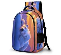 WECECE Mochila Escolar Polar Oso Chicas 7-11 Años Mochila Escolar Animal Oso Chicos 5º-6º Curso Mochila Estilo Puerta de Frigorifico, Bookbag Vuelta al Cole Viaje y Actividades
