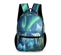 WECECE Mochila Escolar Polar Oso Escolares 13 Años Mochila Animal Diseño 2º ESO Niños Bolsa Escolar Práctica 43x32x15 cm para Secundaria Regalo Colegio Libros y Cuadernos