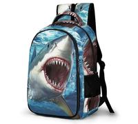 WECECE Mochila Escolar Shark Infantil Niña, Mochilas Marine Animal Primaria Escolares Transpirable para Niños De 8 10 12 Años, Kawaii Mochila Chicas Colegio