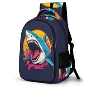 WECECE Mochila Escolar Shark Motif Niños - Mochila Primaria y ESO para Chicas 7-13 Años, Mochilas Escolares Vida Marina Ligero para Colegio