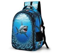 WECECE Mochila Escolar Shark Niños, Mochila Marine Animal para Niño De 6 a 12 Años, Mochilas para 1º a 5º Grado De La Escuela