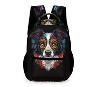 WECECE Mochila Escolar Shih Tzu Perro Niños 8 Años Bolsa de Escuela Animal Cachorro Curso 3 Niñas Backpack Ligera Resistente 43x32x15 cm para Regalo de Cumpleaños