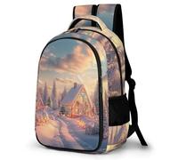 WECECE Mochila Escolar Snowy Scenery Niño Adolescente Ligera, Mochila con Landscapes para 7 a 11 Años, Mochilas Escolares para Viagem & Senderismo