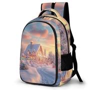 WECECE Mochila Escolar Snowy Scenery Niños, Mochila Landscapes para Niño De 6 a 12 Años, Mochilas para 1º a 5º Grado De La Escuela
