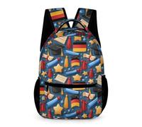 WECECE Mochila Escolar Tema de Graduación Estudiantes Chicos 6 Años Mochila Primaria Alemania Bandera 2-5 Curso Chicas Curso 2-5 Backpack Cosas de Colegio Botella Vuelta al Cole