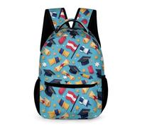 WECECE Mochila Escolar Tema de Graduación para Niños 9 Años Bolsa Colegio Austria Bandera 4-6 Curso Niñas Curso 2-5 Bookbag Ligera Resistente Libros Botella Paraguas Vuelta al Cole
