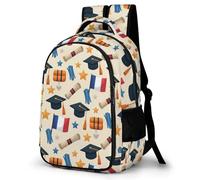 WECECE Mochila Escolar Tema de Graduación para Niños Ligera Mochilas De France Flag Escuela Secundaria con Gran Capacidad Elegante Mochila Escolar Juvenil para Viajes Bolsa Escuela Informa