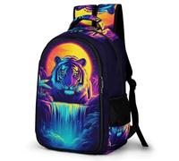 WECECE Mochila Escolar Tigre Estudiantes 8-12 Años Mochila Primaria Animal Niño Primaria Backpack para Escolares Impermeable Moderna Resistente Actividades Escolares Viaje