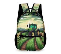 WECECE Mochila Escolar Tractor Chicos Chicas 8-12 Años Mochila de Coche Motivo Curso 3-6 y 1º ESO Estudiantes Daypack Impermeable 43x32x15 cm para Secundaria Viaje Estudio