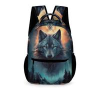WECECE Mochila Escolar Unisex Con Estampado De Lobo Bolsas Para Alumnos De Primaria Y Niño, Para Niña De 6 A 11 Años, Mochila Escolar De Animal Lobo