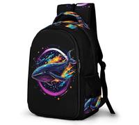 WECECE Mochila Escolar Whale Infantil Niña, Mochilas Vida Marina Primaria Escolares Transpirable para Niños De 8 10 12 Años, Kawaii Mochila Chicas Colegio