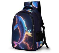 WECECE Mochila Escolar Whale Niño Adolescente, Mochila Vida Marina Colegio Grand Capacidad para Niña Juveniles Chico 8 a 14 Años