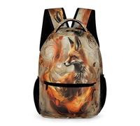 WECECE Mochila Escolar Zorro Niños Niñas 10-13 Años Mochila Animal Curso 5-6 y 1º-2º ESO Escolares Bolsa Escolar Uso Diario 43x32x15 cm para Secundaria Uso Diario Libros y Cuadernos