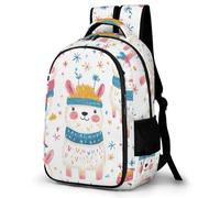 WECECE Mochila Estampado de Bonito Llamas 1º-3º Curso Niña Mochila Escolar Diseño de Animal 9-13 Años Niño Mochila Colegio Duradera, School Bag para Clases Viaje y Uso Diario