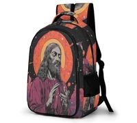 WECECE Mochila Estampado de Jesús Niña 11-15 Años Mochila Colegio Motivo de Jesús Cristiano Escolares Estudiantes School Bag Cómoda Grande Impermeable Viaje Uso Diario Regalo Diario