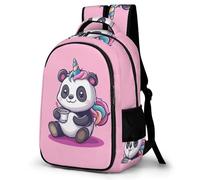 WECECE Mochila Estampado de Lindo Panda Niño 12-16 Años Mochila de Motivo Animal Niña Estudiantes Bookbag Cómoda Grande Resistente Instituto Actividades Escolares Regalo Diario