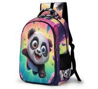 WECECE Mochila Estampado de Lindo Panda Niños 7-11 Años Mochila Primaria Motivo de Animal Niña Primaria Daypack, Grande Cómoda Resistente Actividades Escolares Viaje Regalo Diario