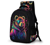 WECECE Mochila Estampado de Moda Panda Estudiantes 8 Años Mochila Primaria Motivo de Animal Chica Primaria Daypack Grande Ligera Moderna Actividades Escolares Viaje Regalo Diario