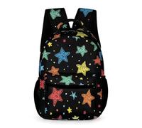 WECECE Mochila Estrellas Ilustración Escolares 6 Años Mochila Primaria Estrellas Curso 1 Niños Bolsa Escolar Práctica 43x32x15 cm Excursión Libros y Cuadernos