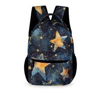 WECECE Mochila Estrellas Niños Niñas 6-8 Años Bolsa Escolar Five-Pointed Estrella Curso 1-3 Escolares Mochila de Colegio Uso Diario 43x32x15 cm para Viaje Estudio