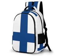WECECE Mochila Finnish Flag Motif Infantil para Niña y Niño, Mochilas para Niños De 9 a 15 Años, Mochilas Primaria Infantil, Mochila De Viaje