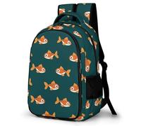 WECECE Mochila Fish Motif Escolar Niña, Mochilas Primaria Escolares Transpirable para Infantil Niño De 8 10 12 Años, Kawaii Mochila Chicas Colegio con Animal Bonito